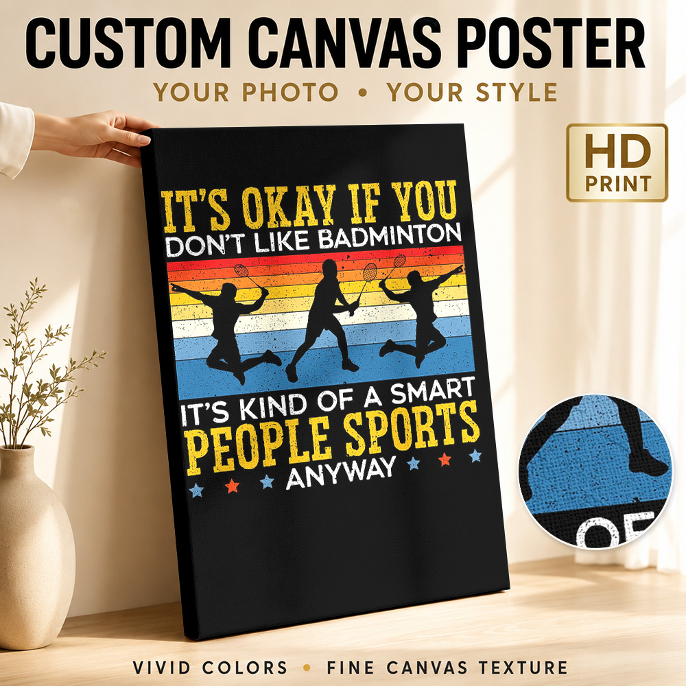 Badminton Photo - Badminton Player Canvas Poster Customized Photo