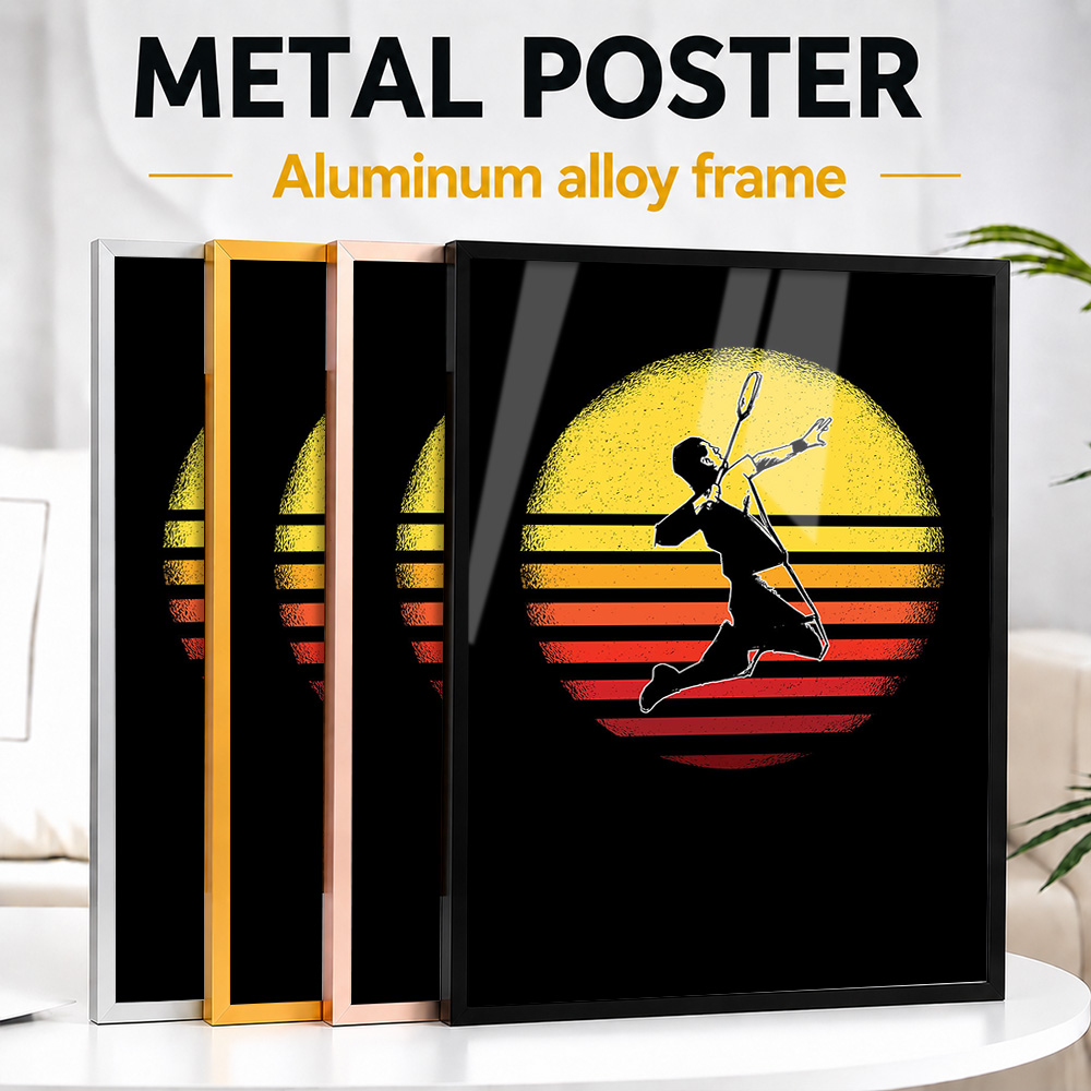 Badminton Photo - Badminton Player Vintage Metal Poster With