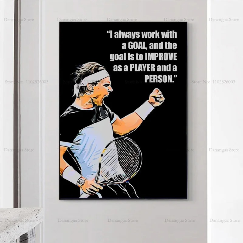 Rafaels New Quotes Nadals Tenn - Badminton Poster 评论和价格