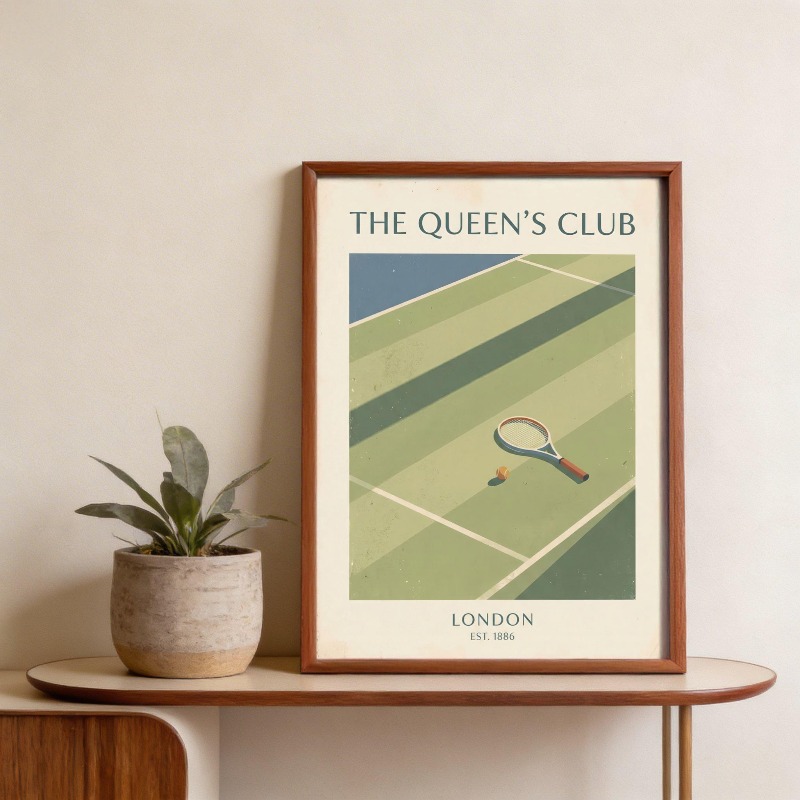 Vintage Tennis Basketball Wall - Badminton Poster 评论和价格