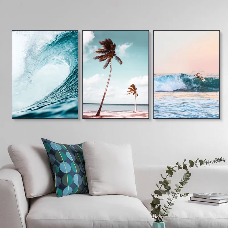 Seasacape Sunset Canvas Painti - Badminton Poster 评论和价格