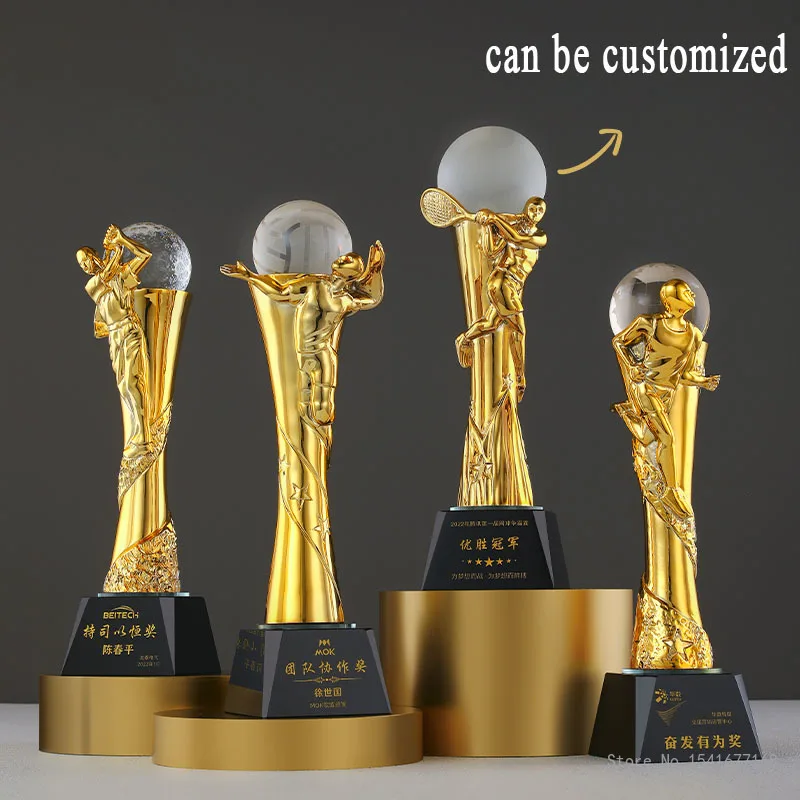 Customized Resin Trophy For Vo - Badminton Europe 评论和价格
