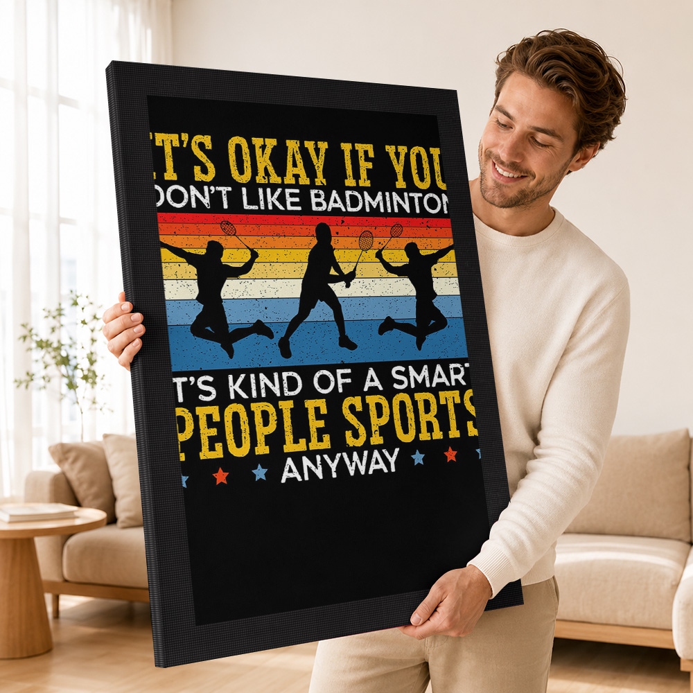 Badminton Player Canvas Poster - Badminton Photo 评论和价格
