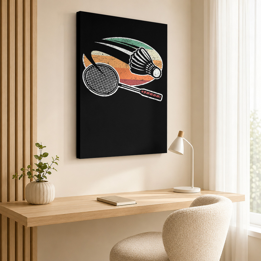 Badminton Canvas Painting Post - Badminton Photo 评论和价格