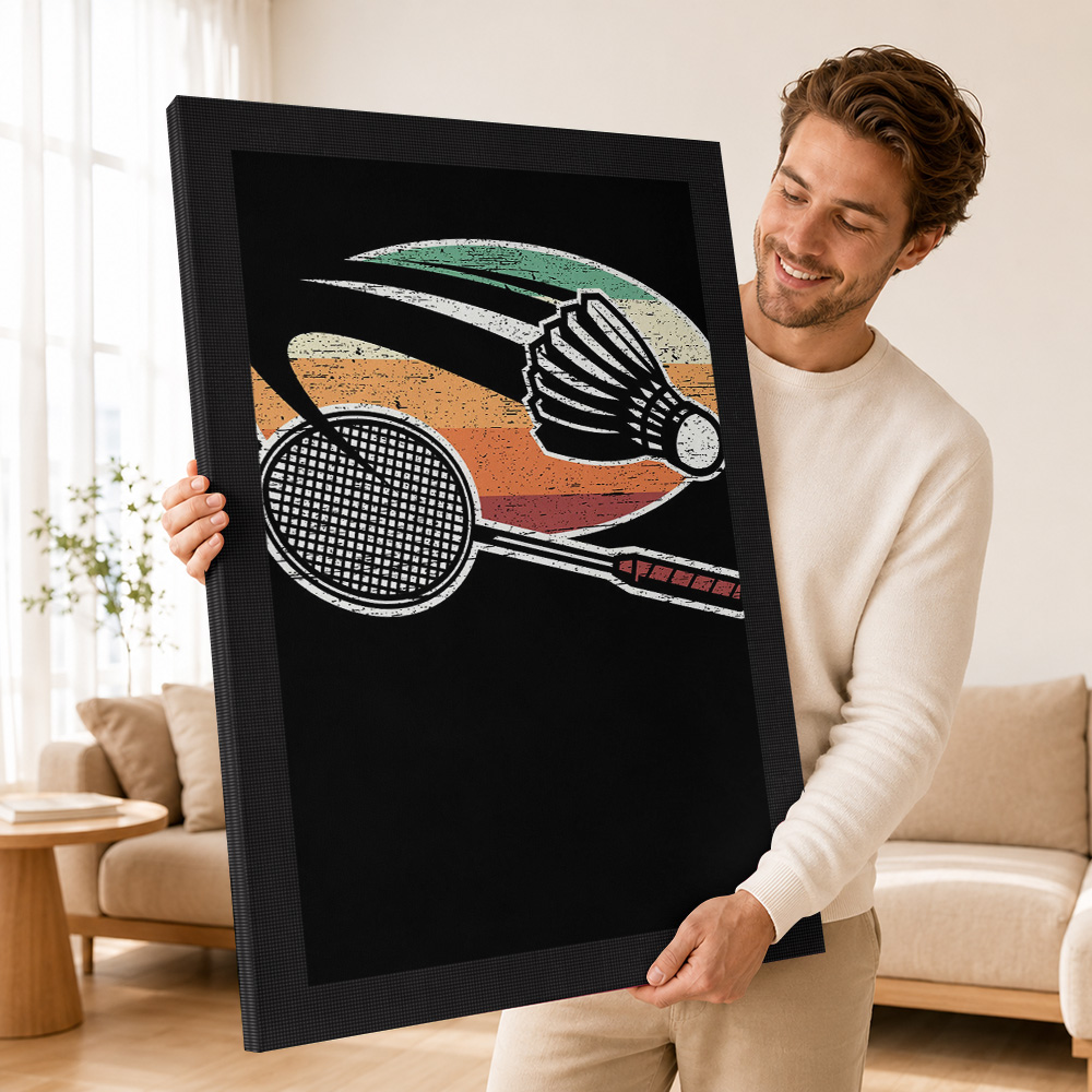 Badminton Canvas Painting Post - Badminton Photo 评论和价格