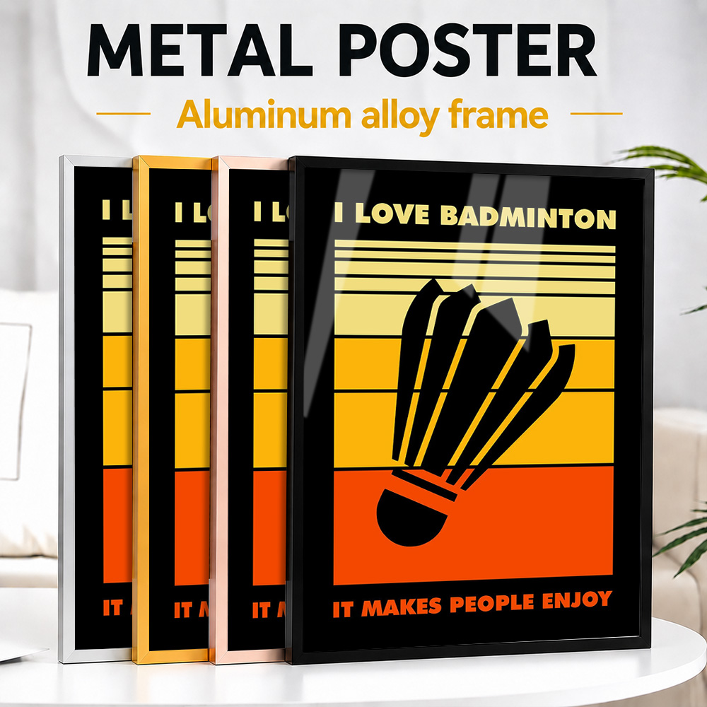 Badminton Metal Poster With Al - Badminton Photo 评论和价格
