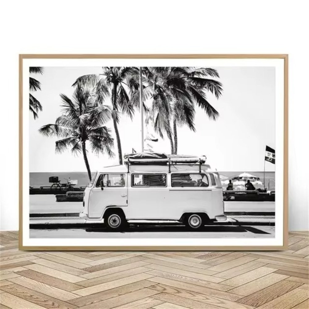 (1pc frameless)Beach Camper Va - Badminton Poster 评论和价格