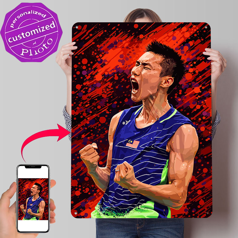 Badminton Player Celebrating V - Badminton Poster 评论和价格