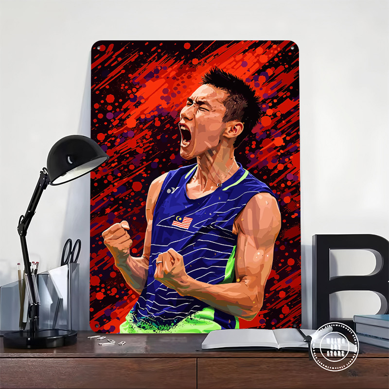 Badminton Player Celebrating V - Badminton Poster 评论和价格