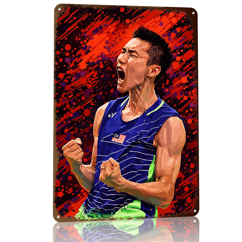 Badminton Player Celebrating V - Badminton Poster 评论和价格