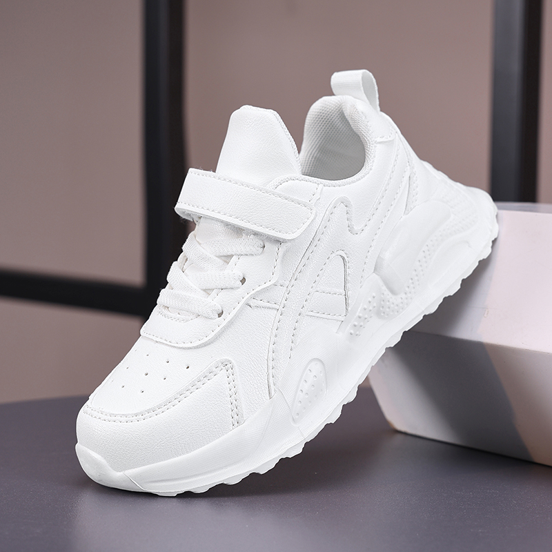 White Children's Leather Casua - Badminton Junior 评论和价格