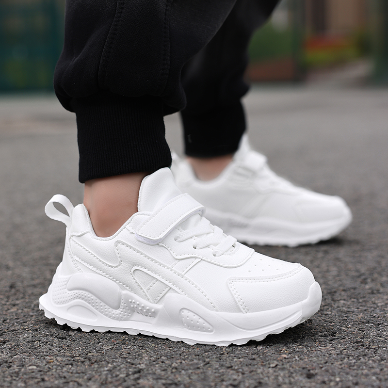 White Children's Leather Casua - Badminton Junior 评论和价格