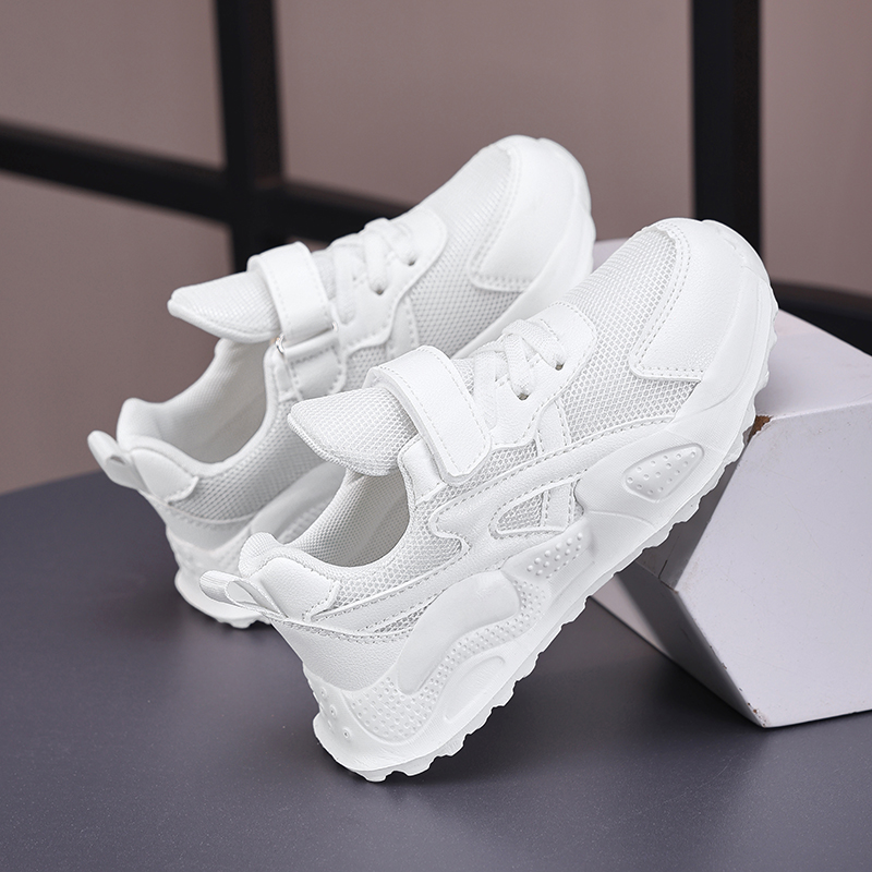 White Children's Leather Casua - Badminton Junior 评论和价格
