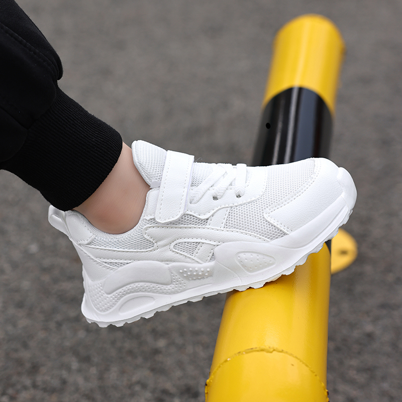 White Children's Leather Casua - Badminton Junior 评论和价格